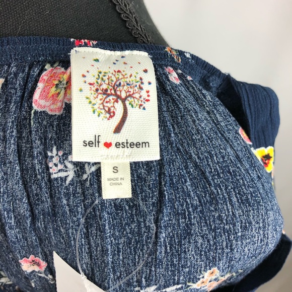 NWT Cold Shoulder top by Self Esteem - Picture 3 of 4